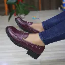 gemini  studded loafers maroon.webp