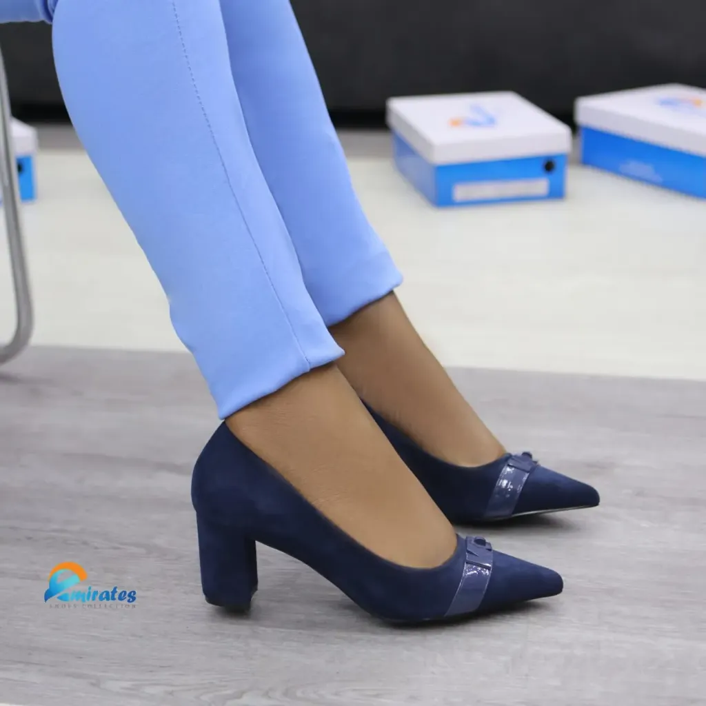 Ada Pointed Toe Block heel pumps