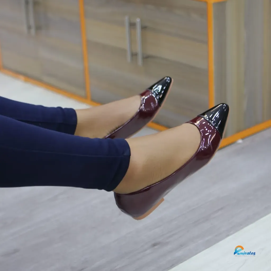 Kristy two -tone glossy Ballets
