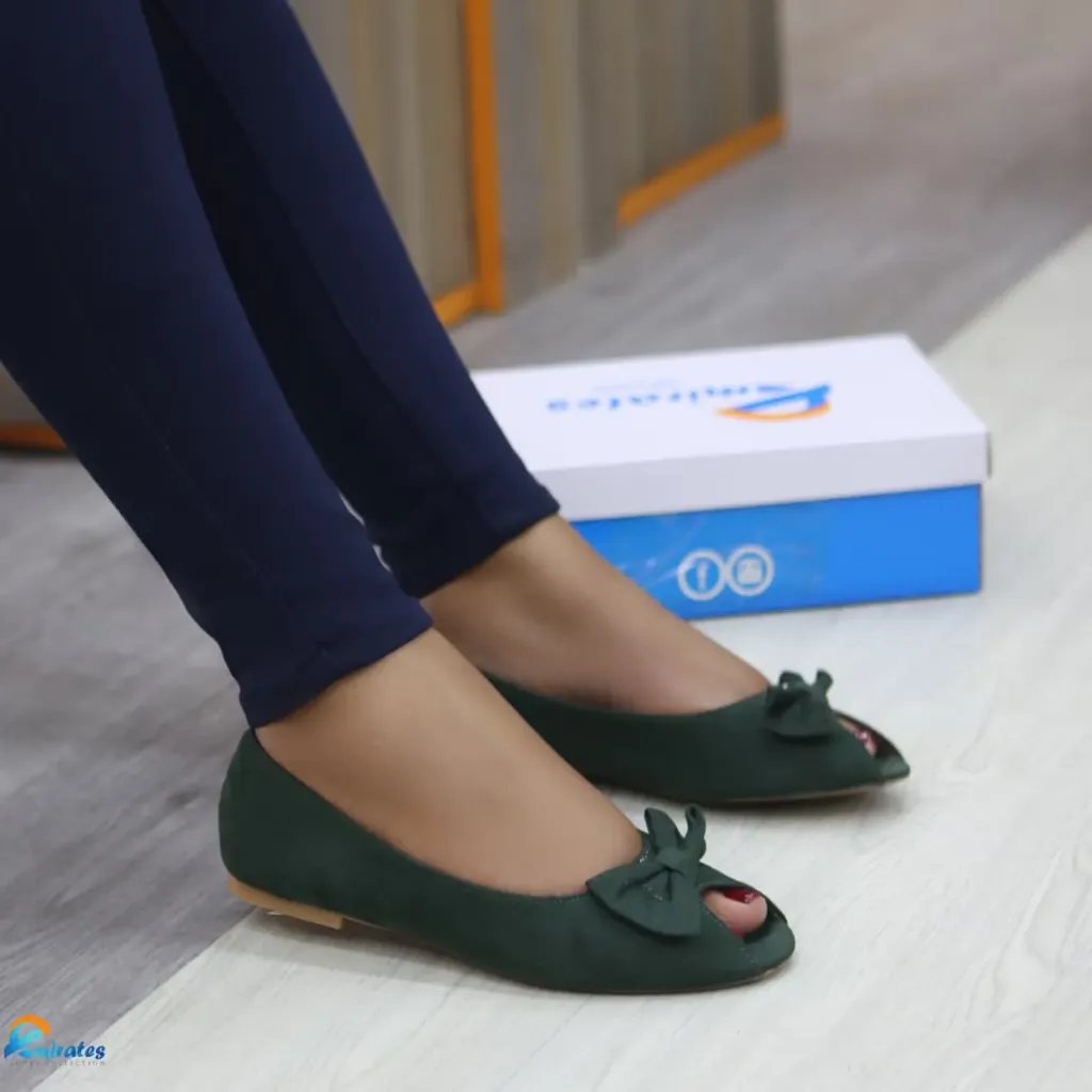 Willa Peep Toe Ballet Flats