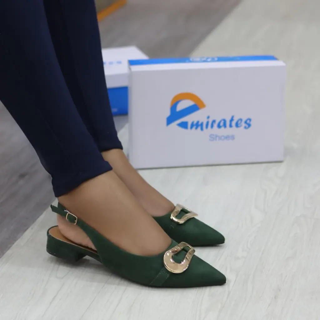 Ellowen Pointed Toe Slingback Flats