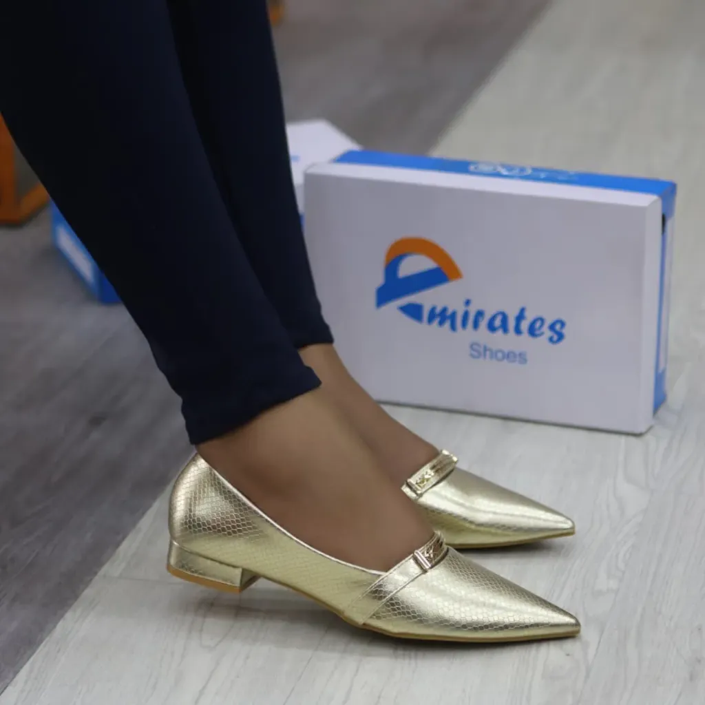Liviah Pointed-toe metallic loafers