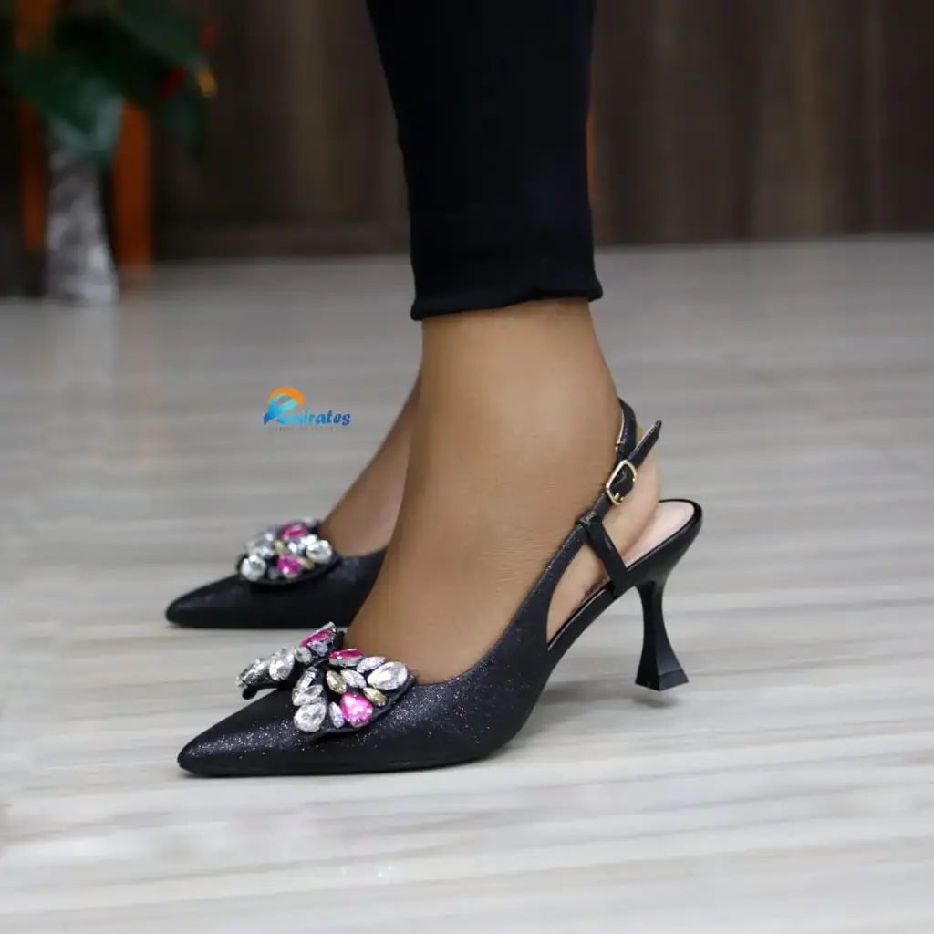 Azelia slingback pointed toe heels