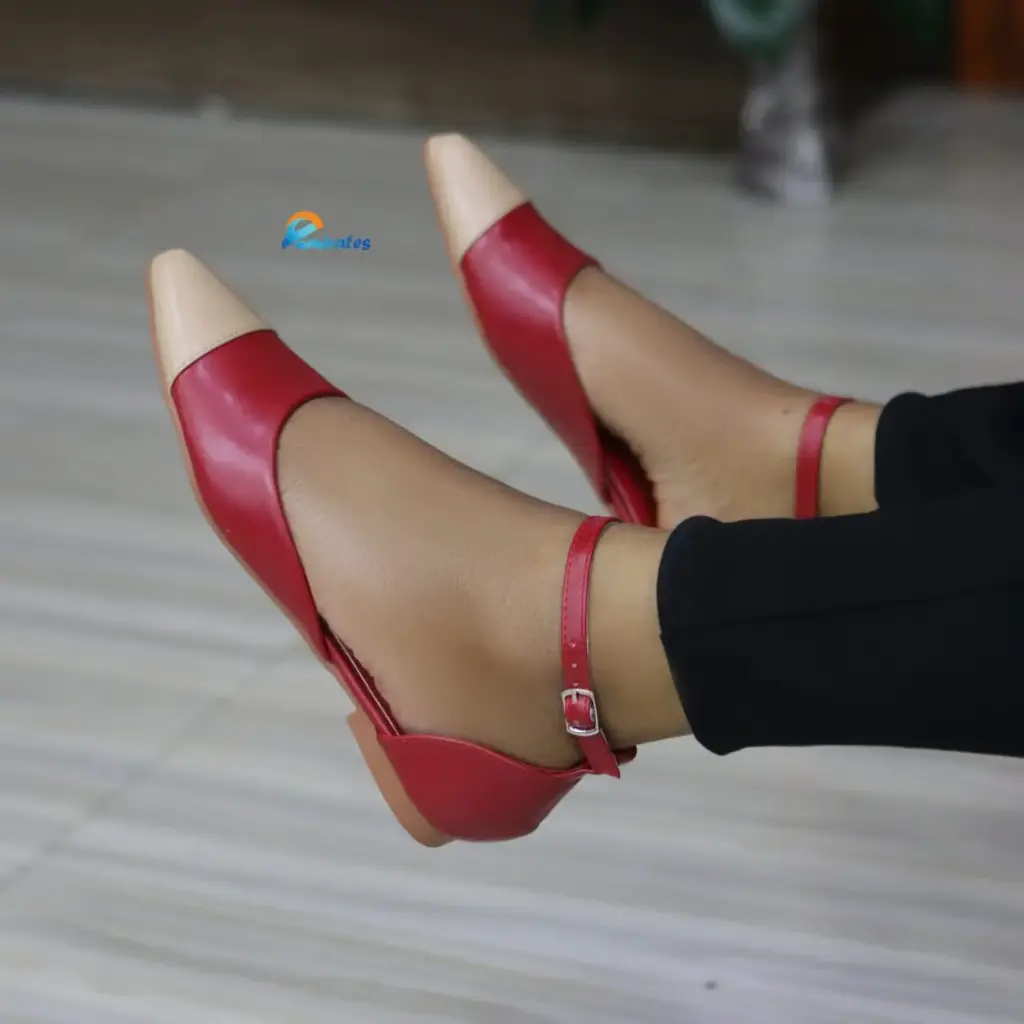 Rowena ankle-strap pointy flats