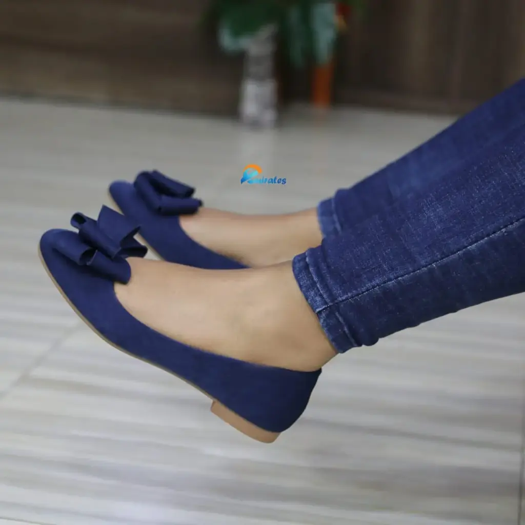 Arya rounded-toe bow flats