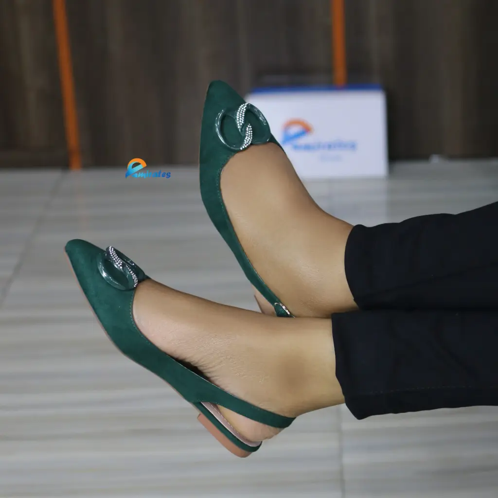 Ella velvet slingback flats 