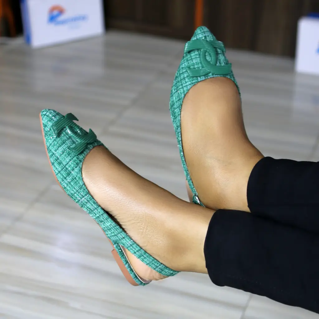 Tweed Elegant Slingbacks 