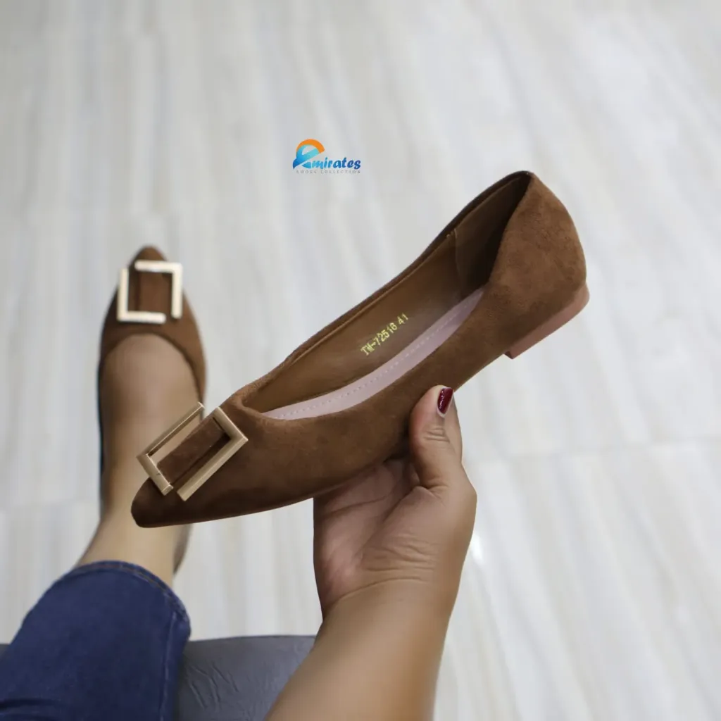 Nala Pointed toe flats (brown)