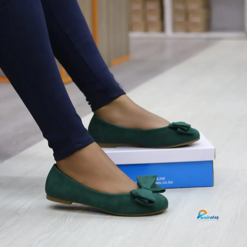 Vanessa Rounded Toe Flats (green)