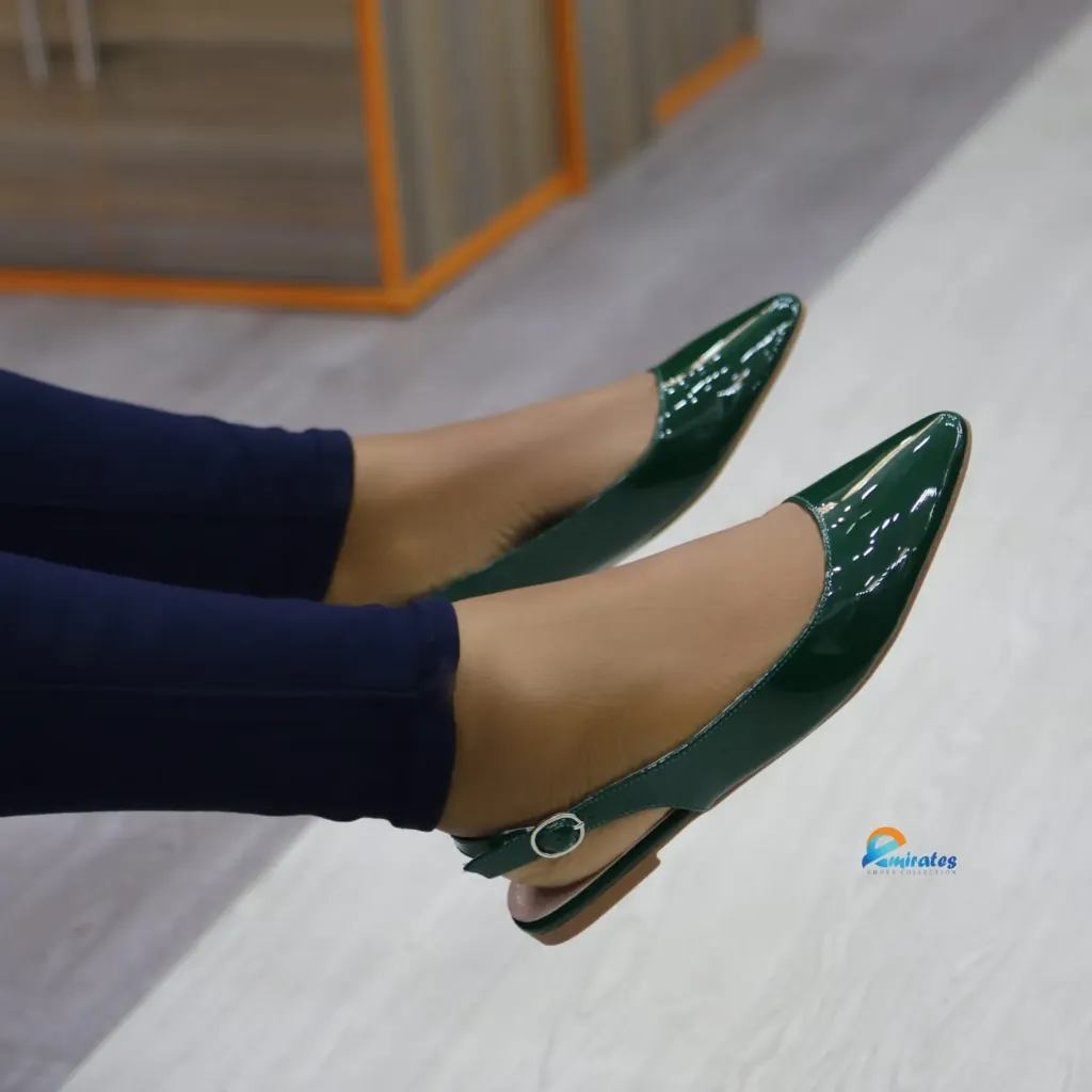 Kristy glossy Slingbacks (white)