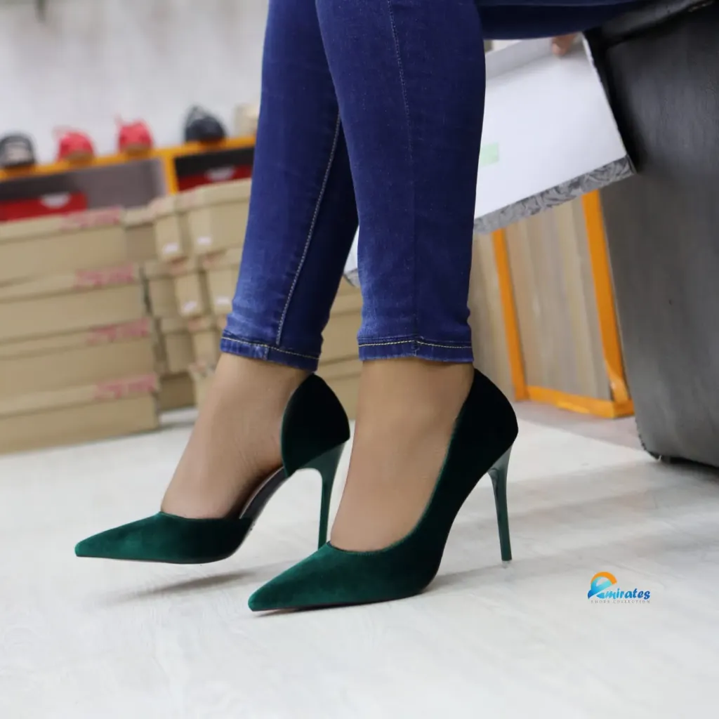 Victoria  D'Orsay Stiletto Pumps (green)