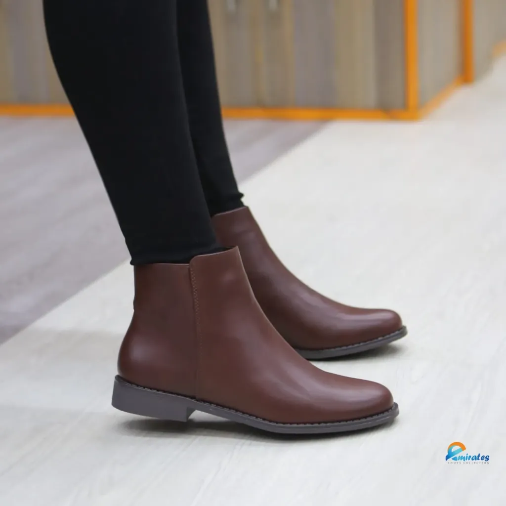 Zella zipper ankle boots (brown)