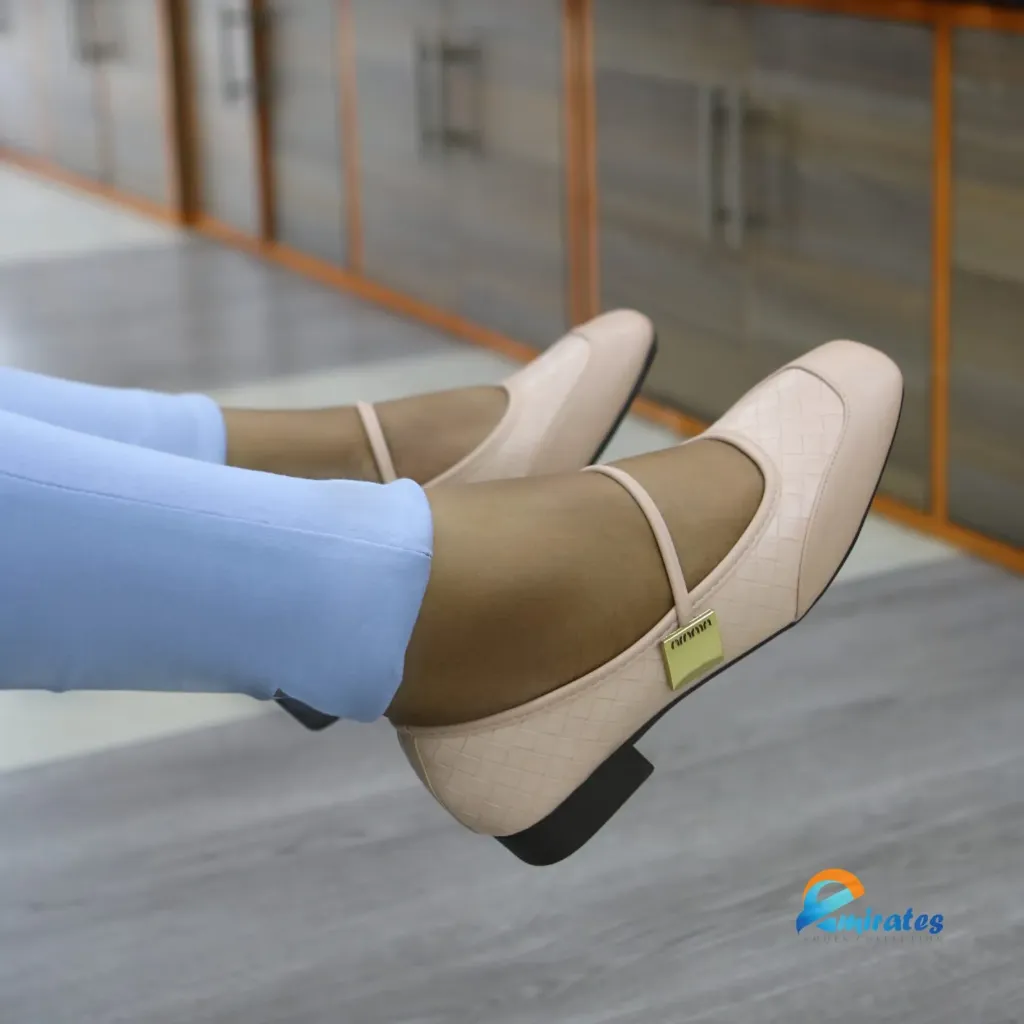 Iris Mary Jane Ballet Flats (Beige)