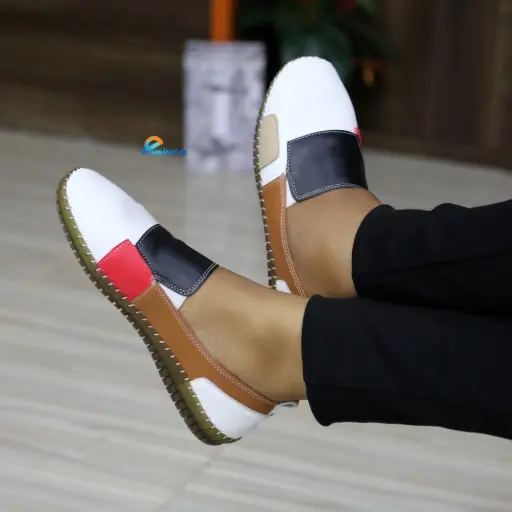 Clio color-block slip-on flats