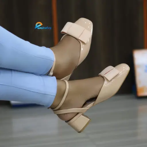 Magenta ankle strap block heels 